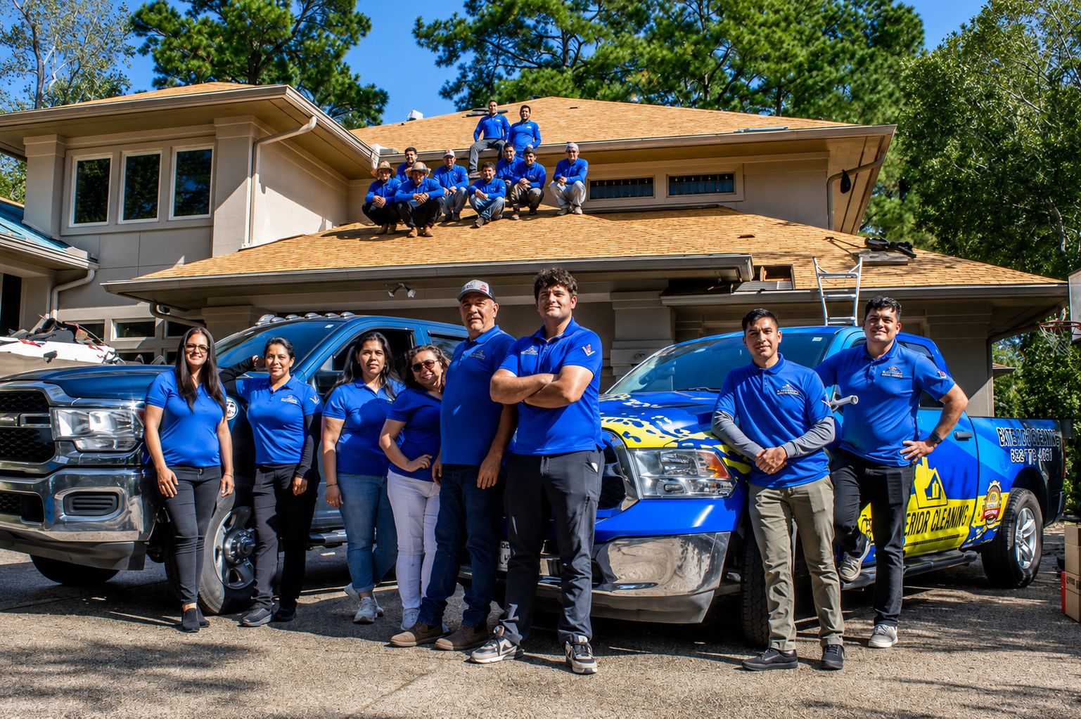 The Urena Roofing Contractor team with GAF partners